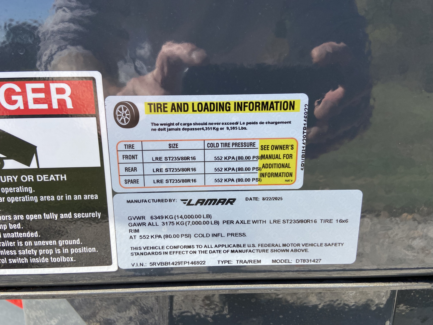 New 2026 Lamar Dump Trailer 14'