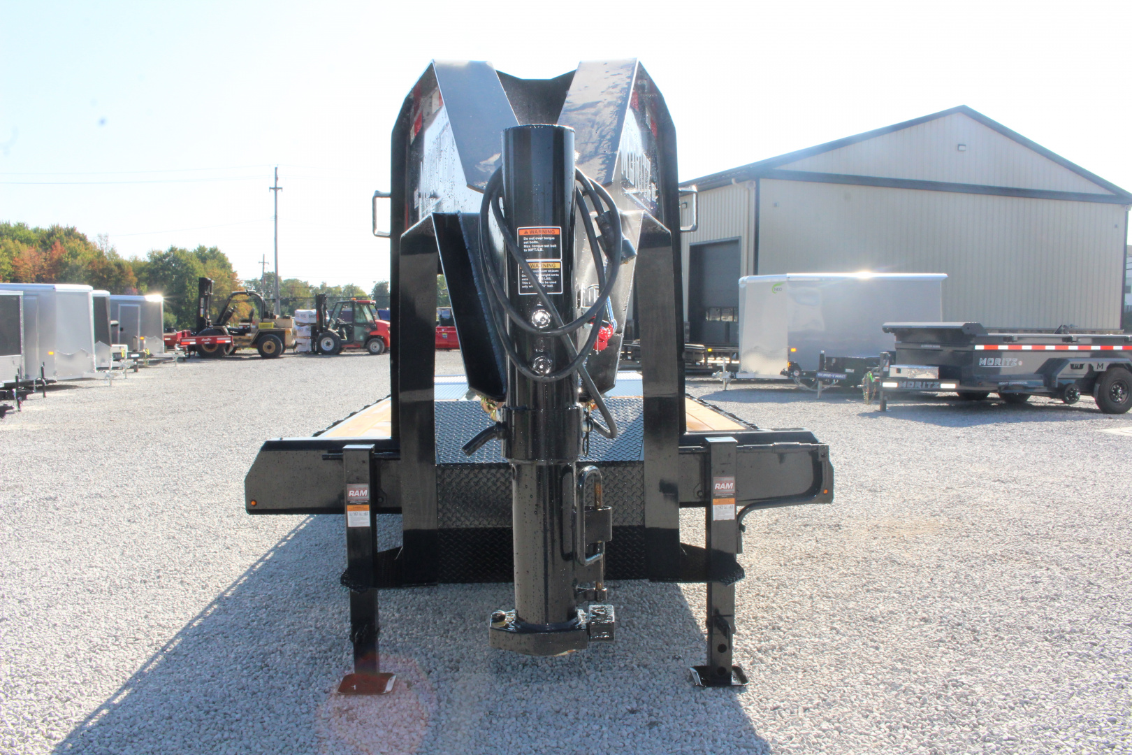 New 2025 Moritz FDGH DT 20' + 5' GOOSENECK Deckover Flatbed Trailer- Full Width Aluminum Ramps- 25900# GVW