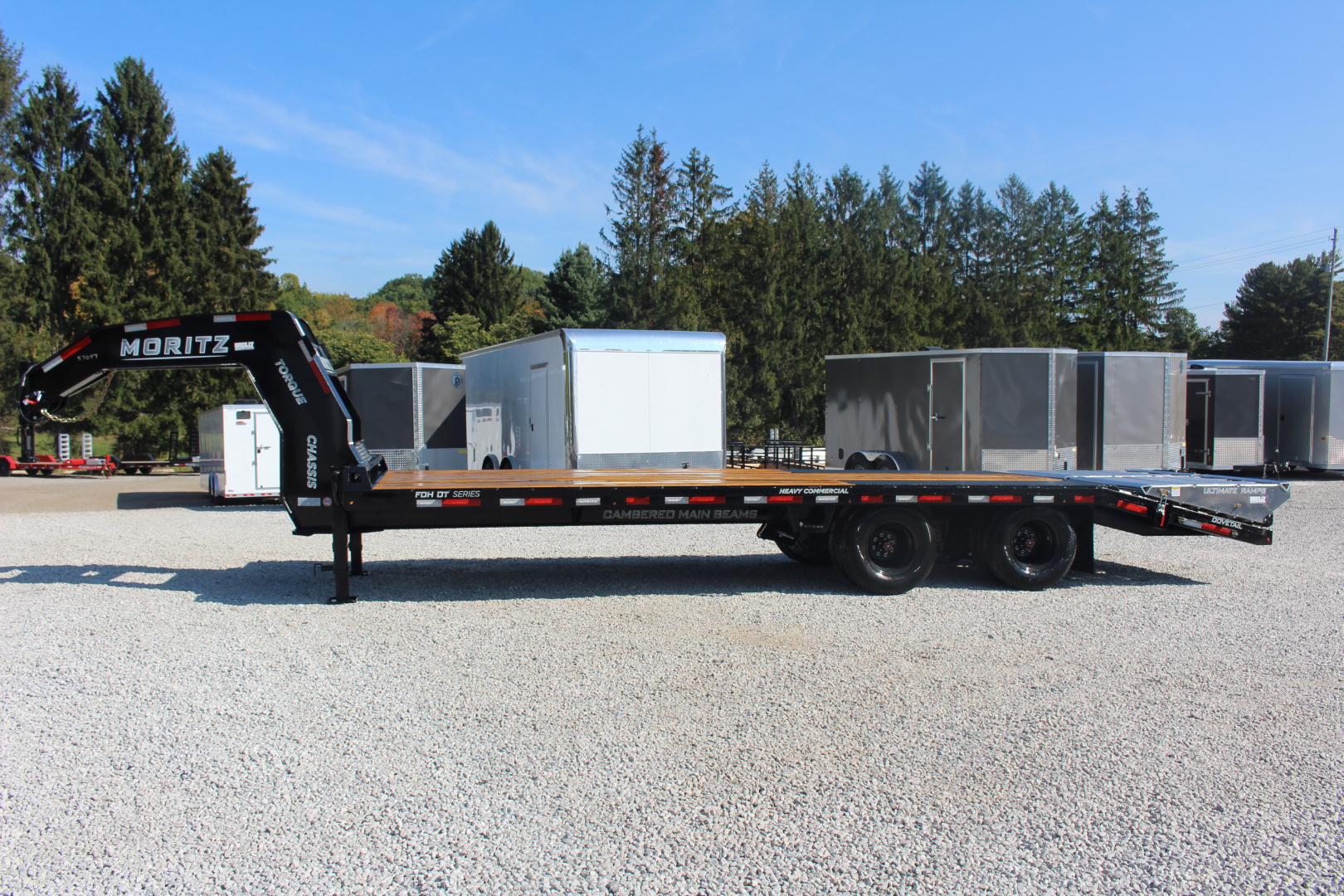 New 2025 Moritz FDGH DT 20' + 5' GOOSENECK Deckover Flatbed Trailer ...