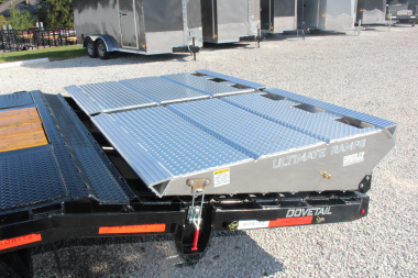 New 2025 Moritz FDGH DT 20' + 5' GOOSENECK Deckover Flatbed Trailer- Full Width Aluminum Ramps- 25900# GVW