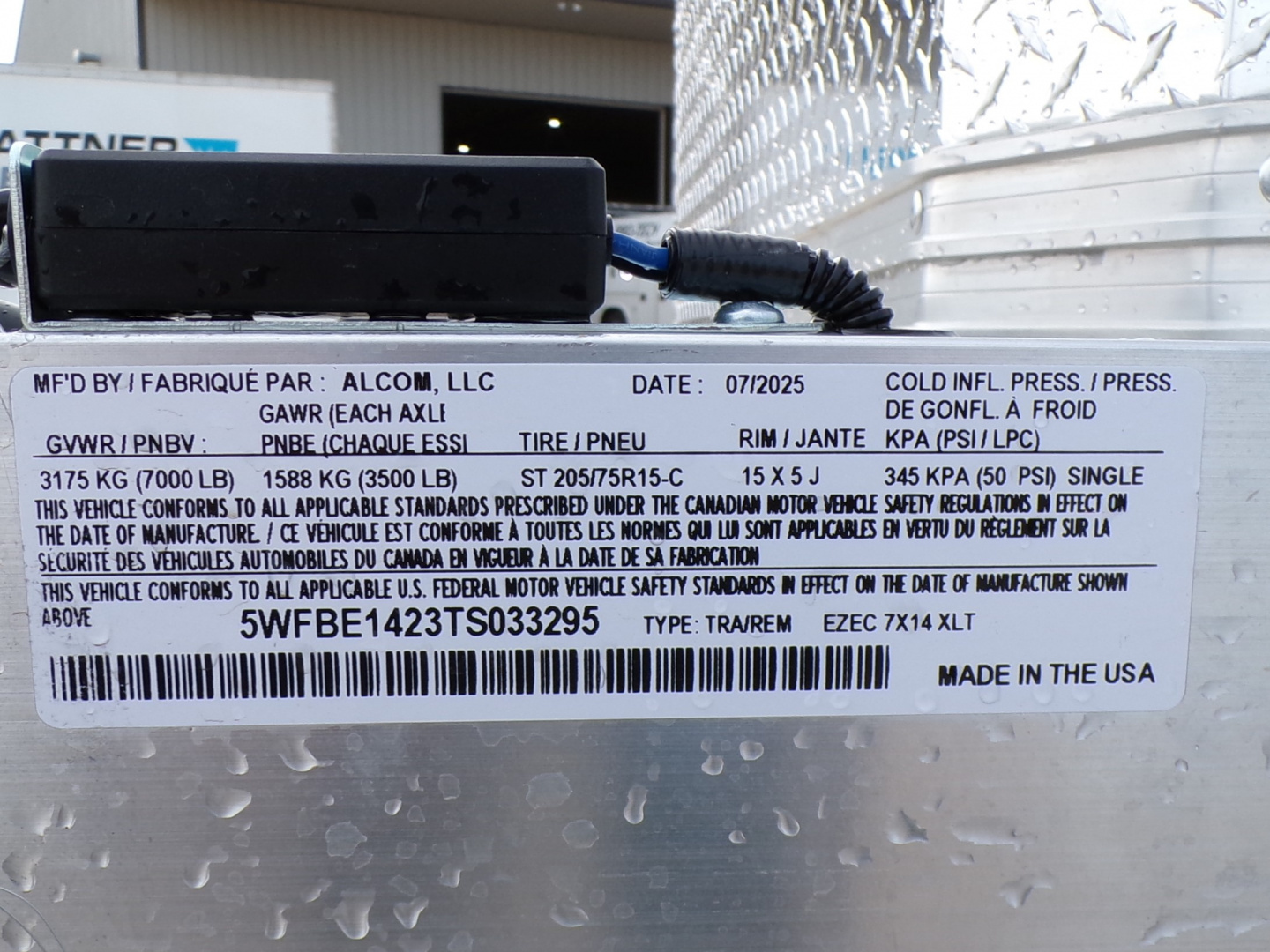 New 2026 ALCOM EZ Hauler XLT 7 x 14 7K Cargo / Enclosed Trailer - 295