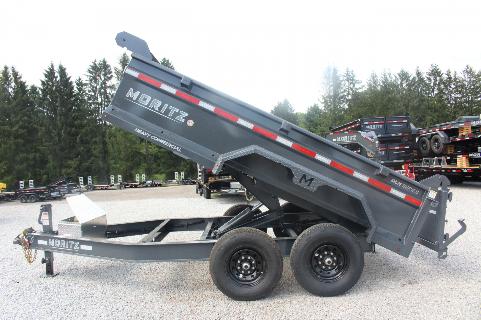 New 2025 Moritz 6' 10" x 12' Heavy Commercial DLH Series Dump Trailer - 14000# GVW