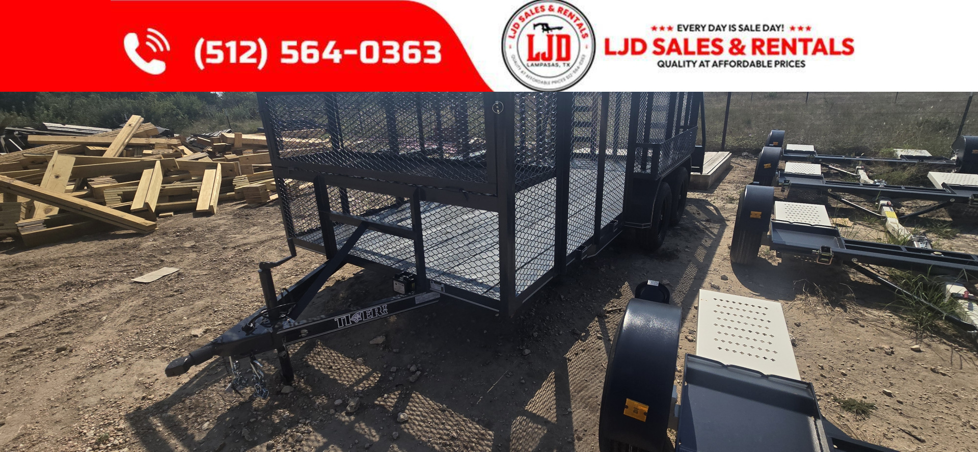 New 2025 Tiger - 83" x 16' Landscape Trailer - 7K GVWR