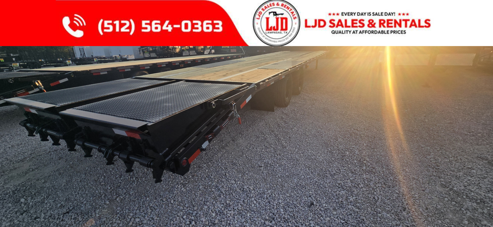 New 2025 Coffee Creek - Gooseneck Flatbed /Deckover Trailer 102"x 35'