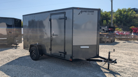 New 2026 Homesteader 6x12 Intrepid V-Nose Cargo Trailer w/ Ramp Door