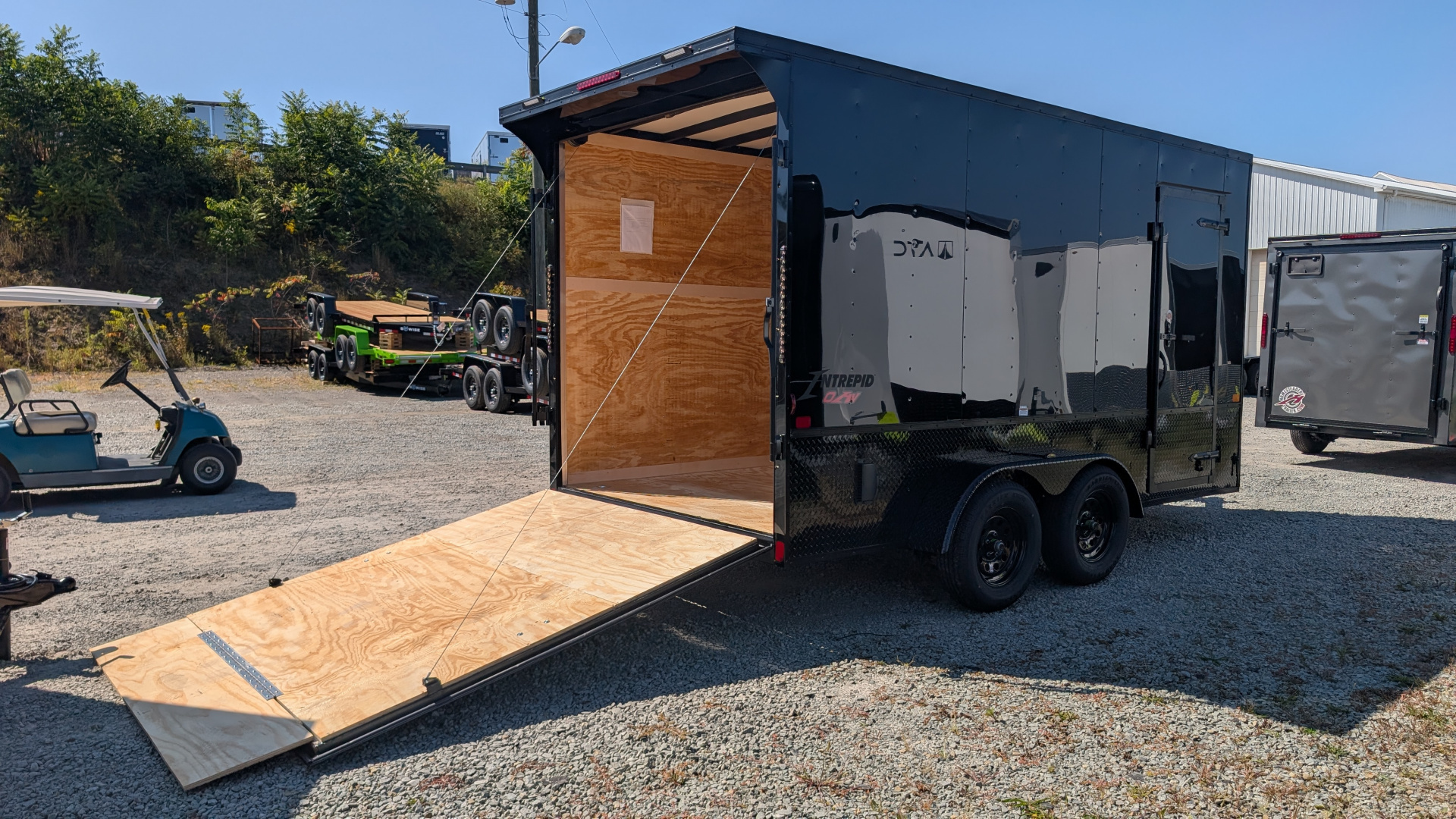 New 2026 Homesteader 7x14 Intrepid "OHV" V-Nose Cargo Trailer w/ Ramp Door (84" INSIDE)