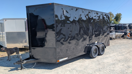 New 2026 Homesteader 7x16 Intrepid V-Nose Cargo Trailer w/ Ramp Door (84" Inside)