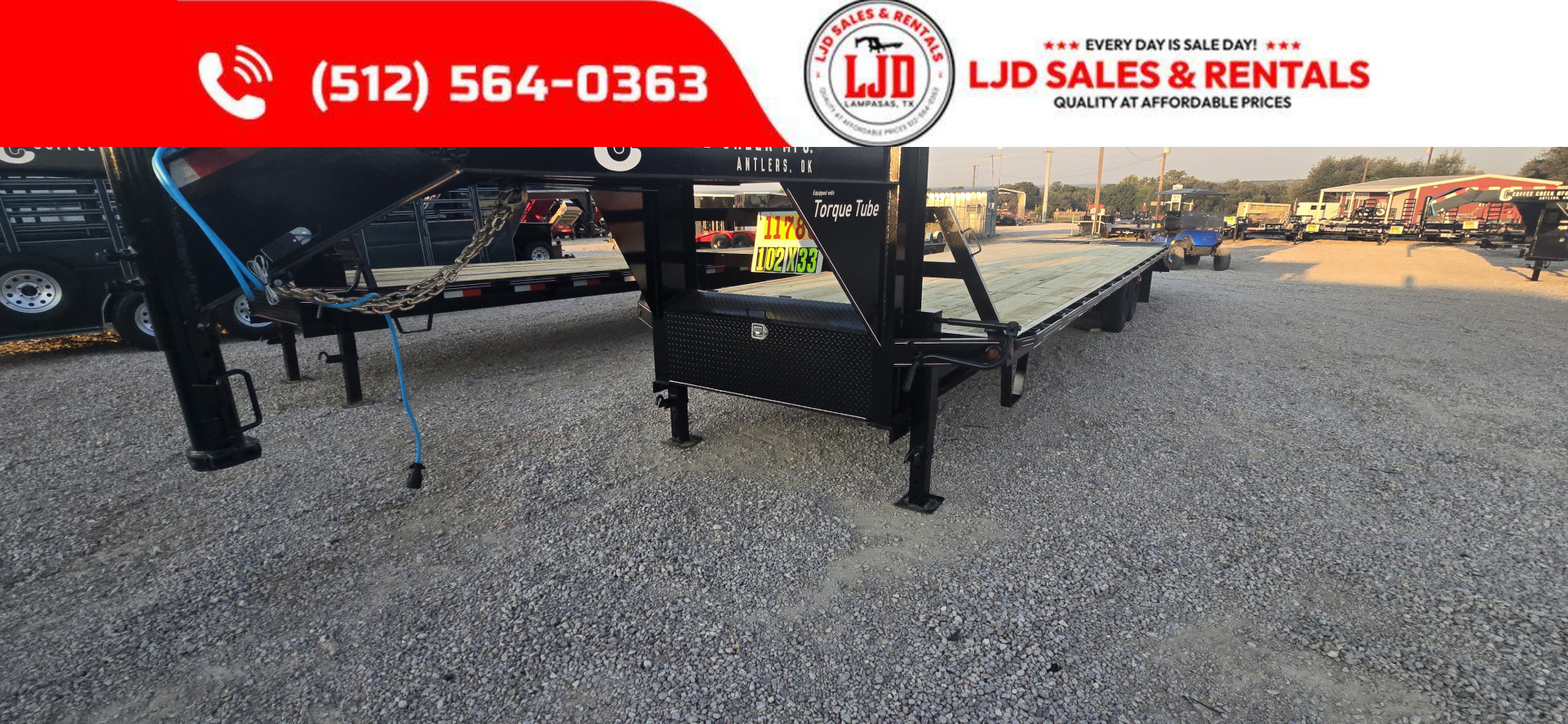 New 2025 Coffee Creek - Gooseneck Flatbed /Deckover Trailer 102"x 33'