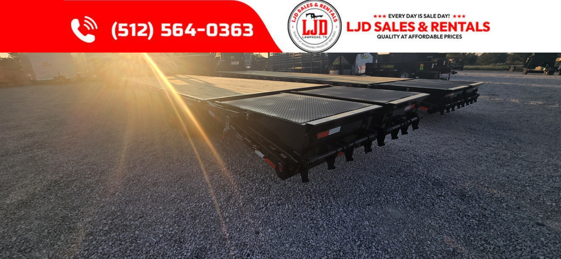 New 2025 Coffee Creek - Gooseneck Flatbed /Deckover Trailer 102"x 33'