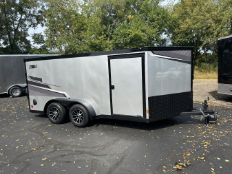 New 2026 Haulmark VNLH 7X14 with 5'6 Interior Height Motorcycle Trailer