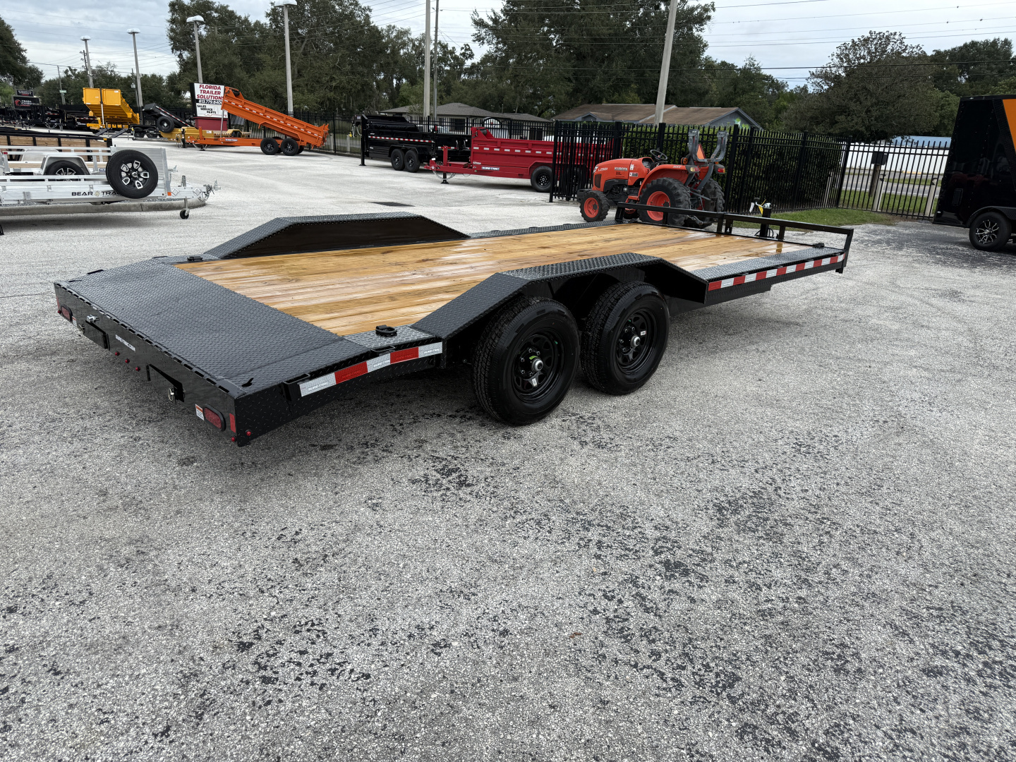 New 2026 Sure-Trac 8.5x18 (16+2) Full Width Wood Deck Car Hauler