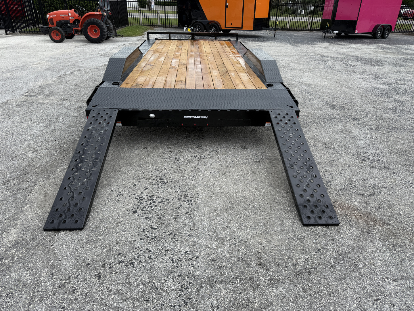 New 2026 Sure-Trac 8.5x18 (16+2) Full Width Wood Deck Car Hauler