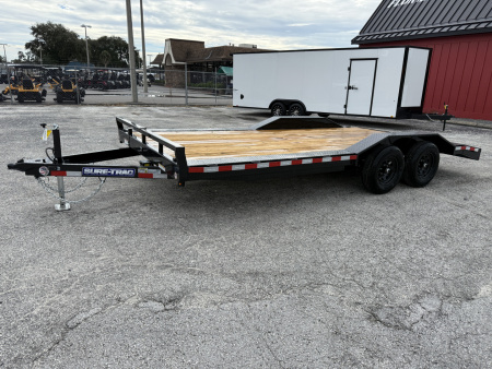 New 2026 Sure-Trac 8.5x18 (16+2) Full Width Wood Deck Car Hauler