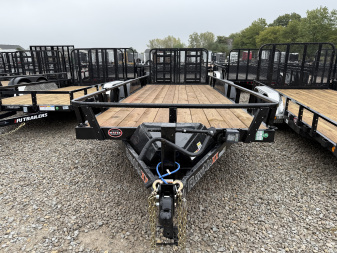 New 2026 RAWMAXX UTX2083BP14K Utility Trailer 83X20 TA DOVETAIL W/ HD GATE(GVW:14000) JET BLACK
