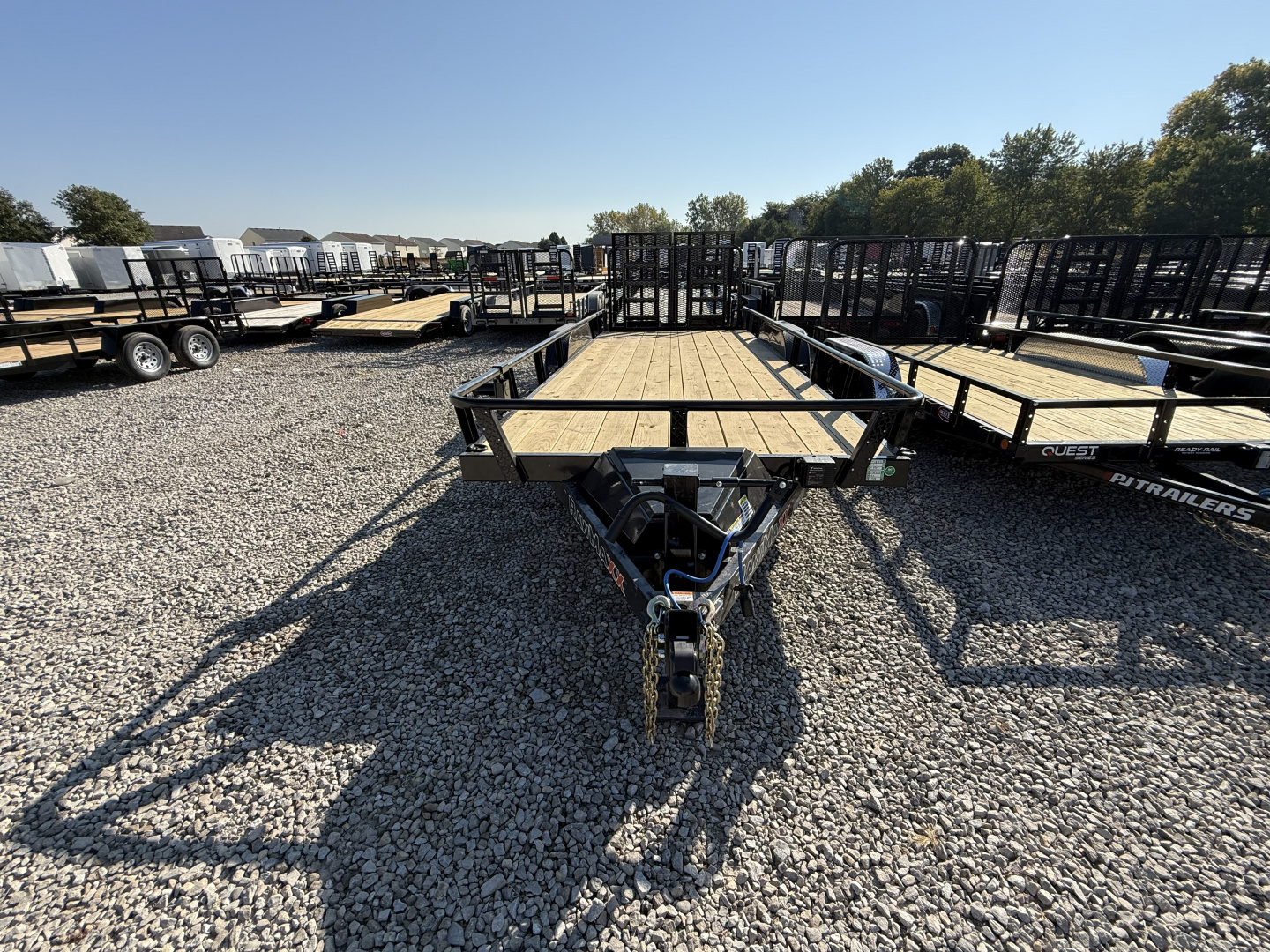 New 2026 RAWMAXX UTX2083BP14K Utility Trailer 83X20 TA DOVETAIL W/ HD GATE(GVW:14000) JET BLACK