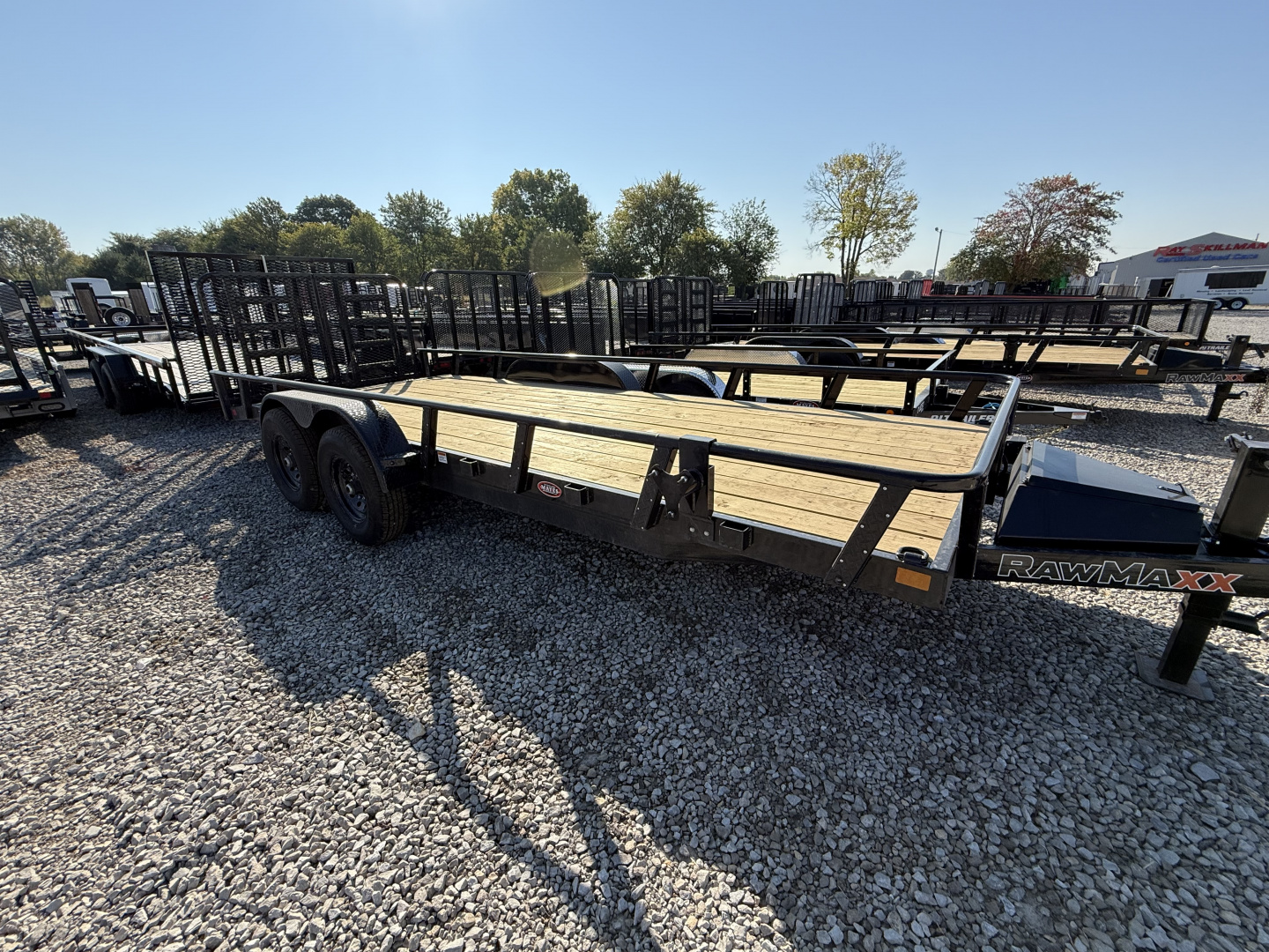 New 2026 RAWMAXX UTX2083BP14K Utility Trailer 83X20 TA DOVETAIL W/ HD GATE(GVW:14000) JET BLACK
