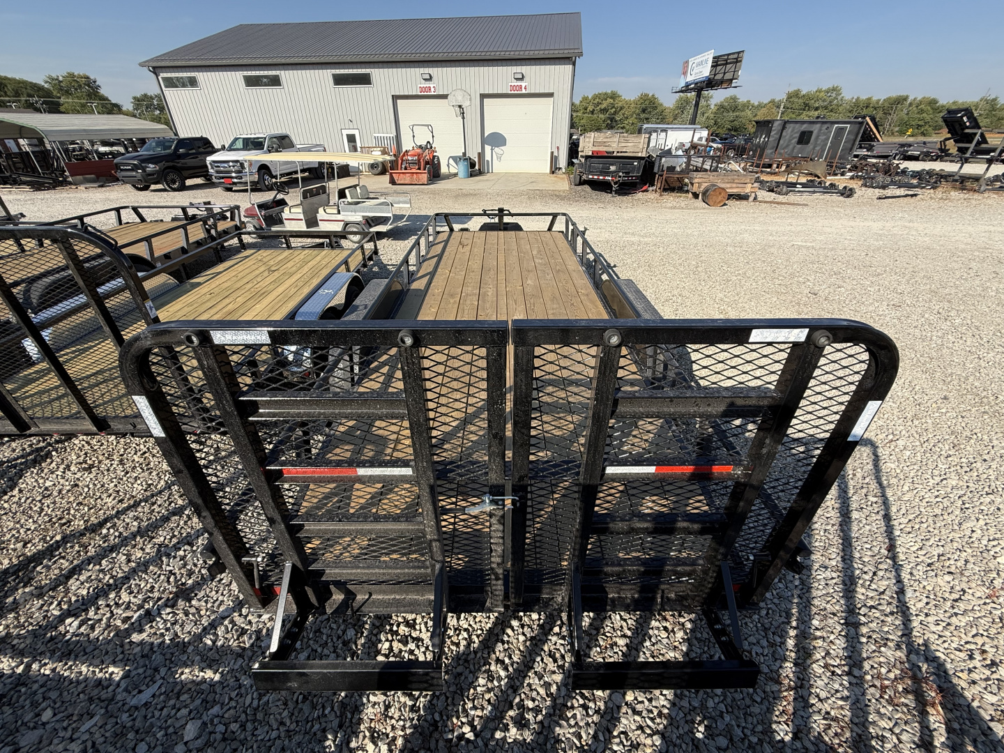 New 2026 RAWMAXX UTX2083BP14K Utility Trailer 83X20 TA DOVETAIL W/ HD GATE(GVW:14000) JET BLACK