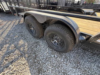 New 2026 RAWMAXX UTX2083BP14K Utility Trailer 83X20 TA DOVETAIL W/ HD GATE(GVW:14000) JET BLACK