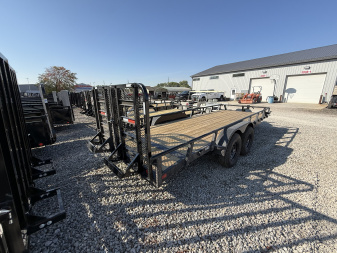 New 2026 RAWMAXX UTX2083BP14K Utility Trailer 83X20 TA DOVETAIL W/ HD GATE(GVW:14000) JET BLACK