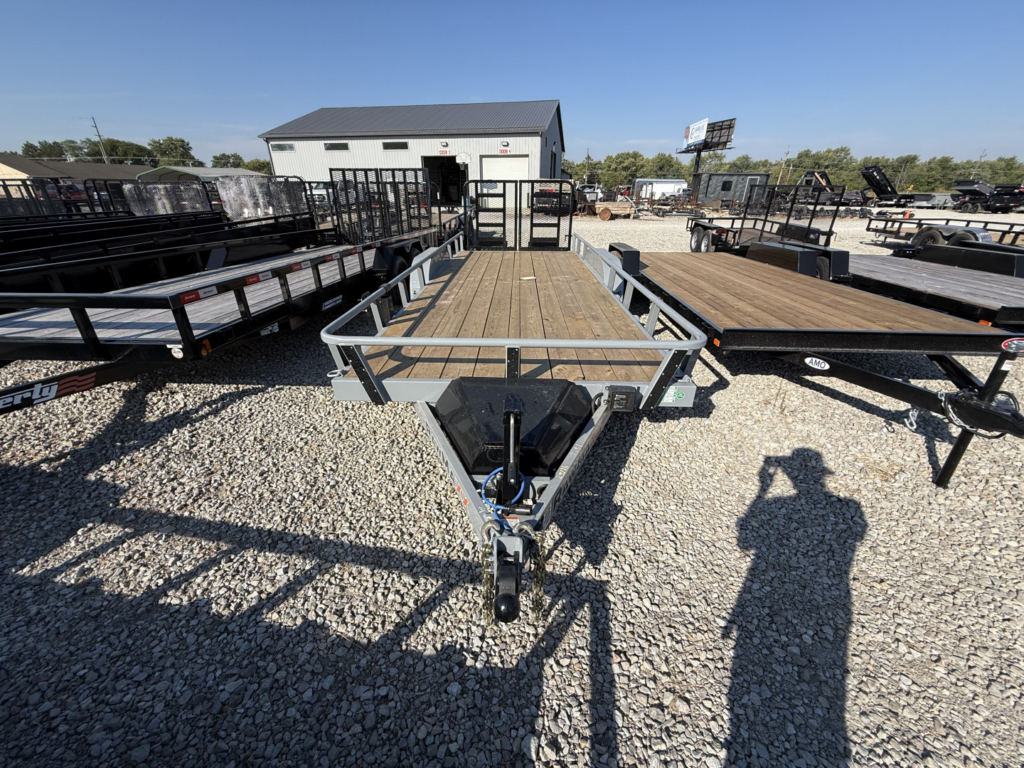 New 2026 RAWMAXX UTX2083BP14K Utility Trailer 83X20 TA DOVETAIL W/ HD GATE(GVW:10000) LAVA GRAY