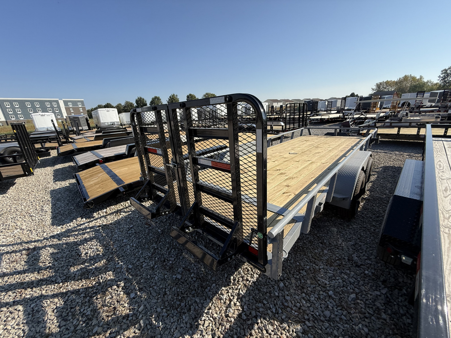 New 2026 RAWMAXX UTX2083BP14K Utility Trailer 83X20 TA DOVETAIL W/ HD GATE(GVW:10000) LAVA GRAY