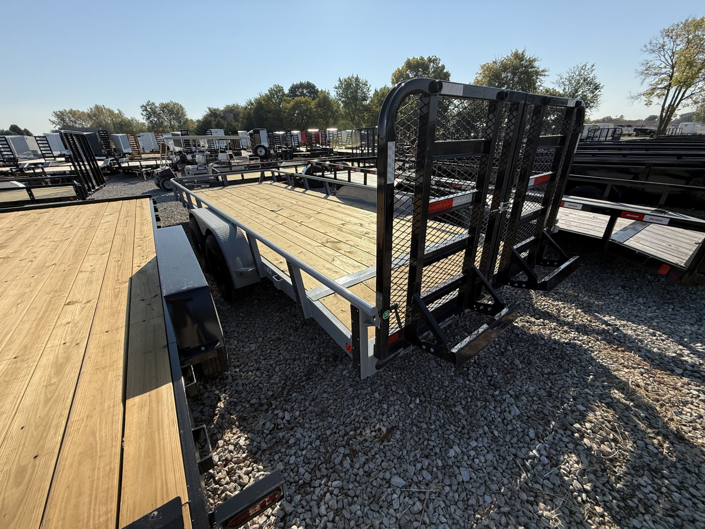 New 2026 RAWMAXX UTX2083BP14K Utility Trailer 83X20 TA DOVETAIL W/ HD GATE(GVW:10000) LAVA GRAY