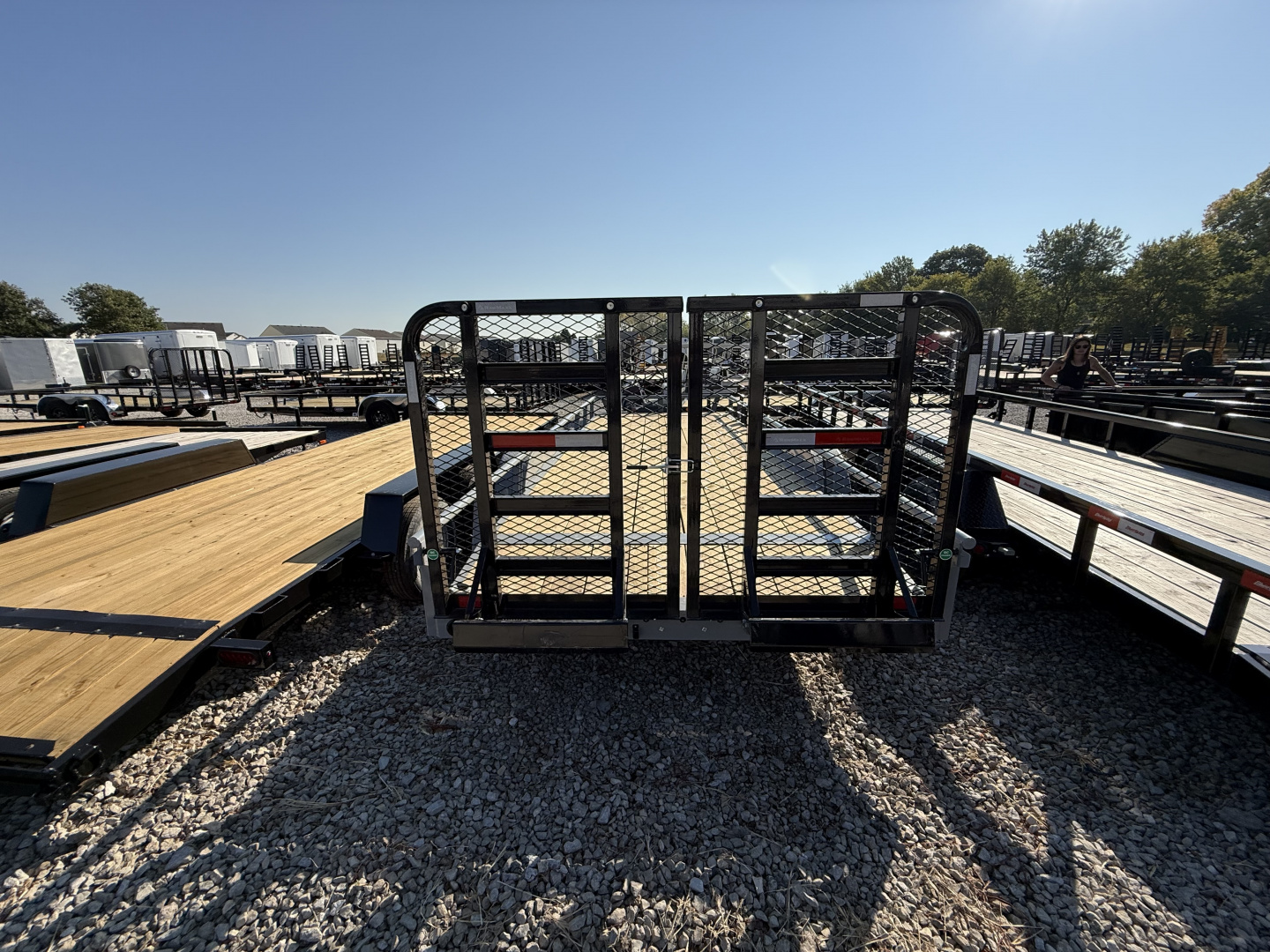 New 2026 RAWMAXX UTX2083BP14K Utility Trailer 83X20 TA DOVETAIL W/ HD GATE(GVW:10000) LAVA GRAY