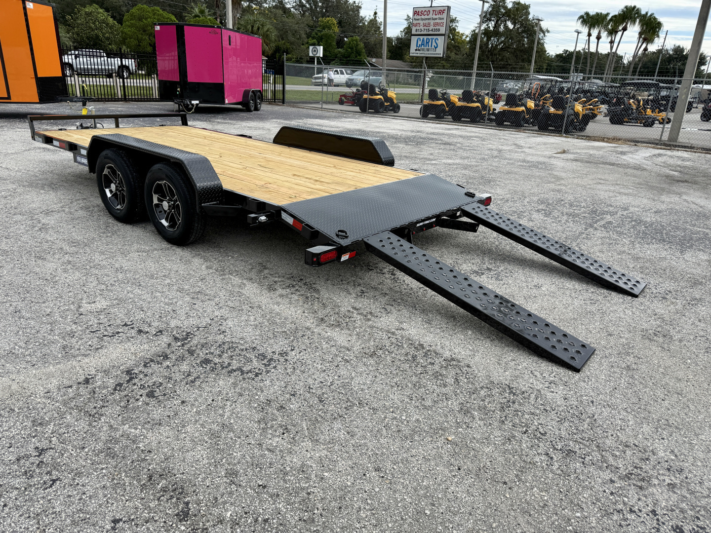 New 2026 Sure-Trac 7X16 (14+2) Wood Deck 7K Car Hauler