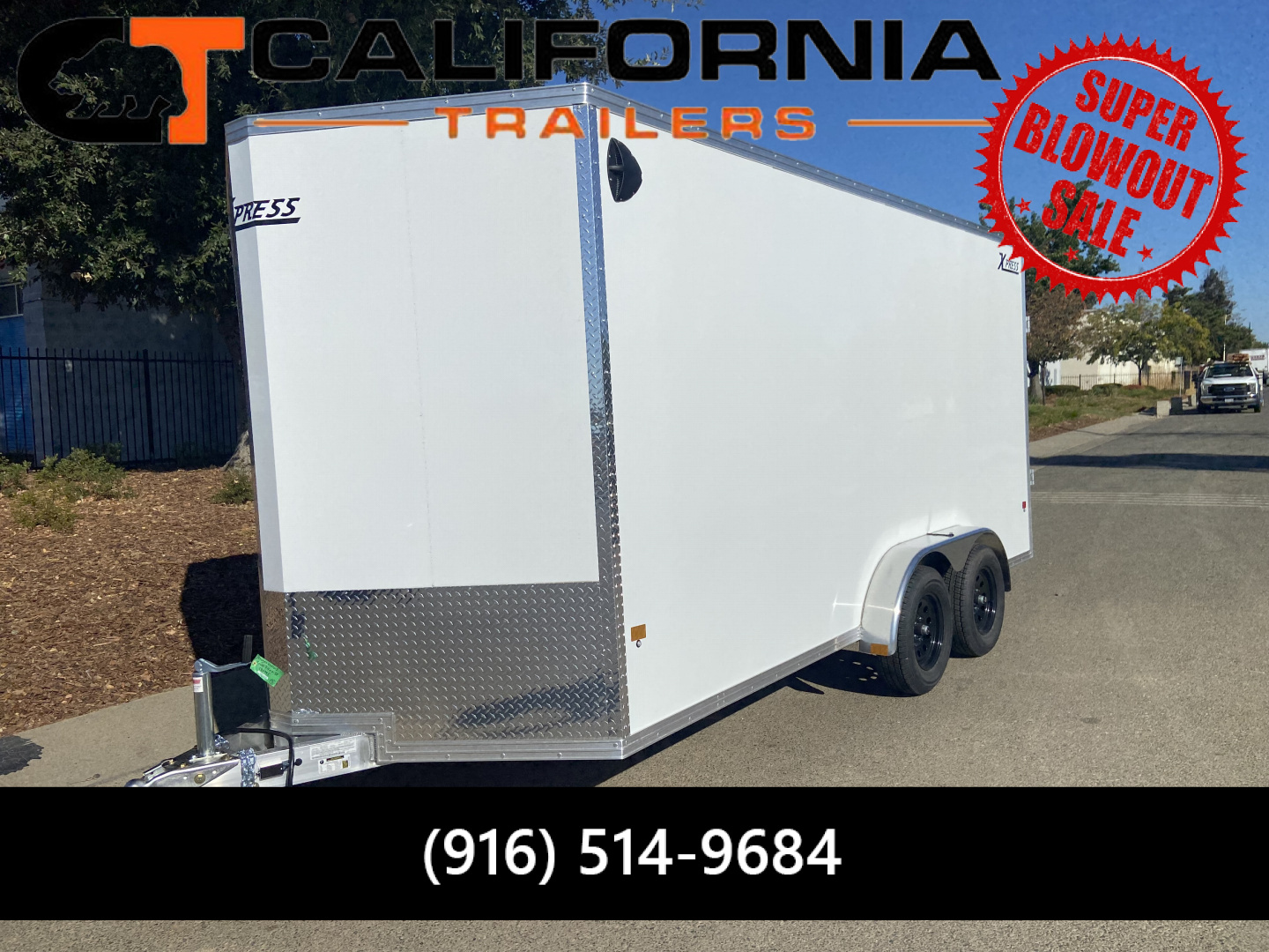 New 7x16 Tandem Axle 7K Enclosed Cargo Trailer