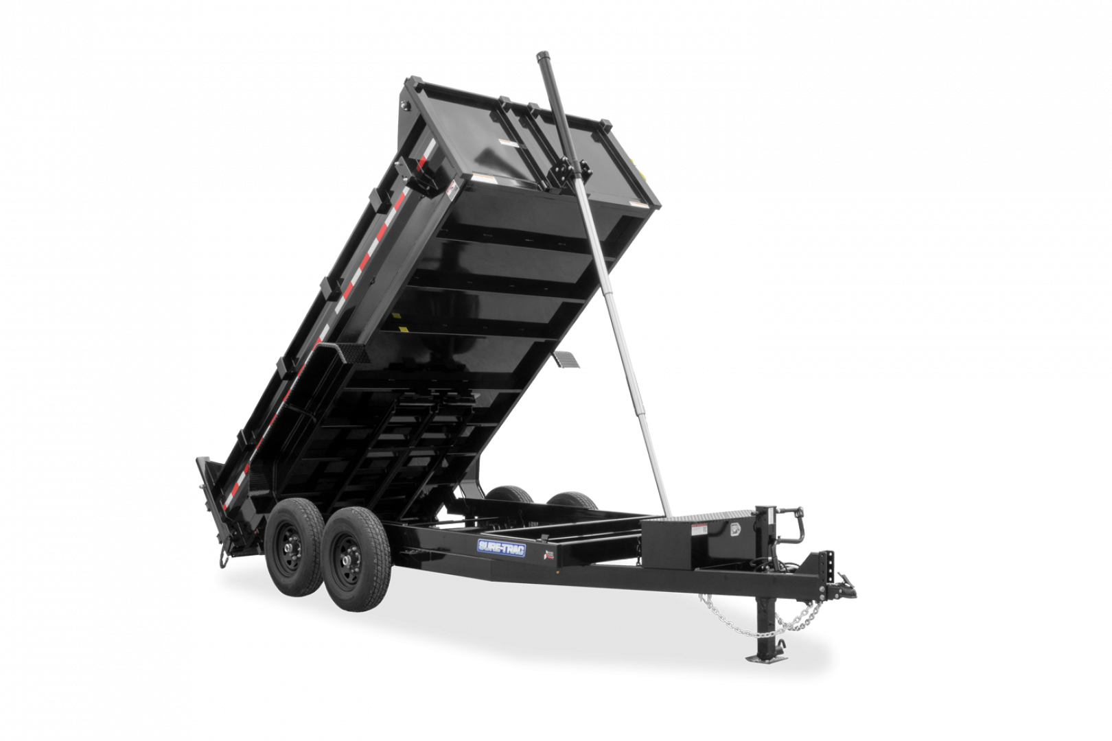 New 2025 Sure-Trac 7X14TA HD Low Profile 14K Telescopic Dump Trailer