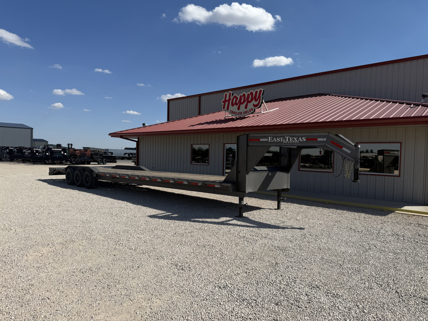 Used 2023 East Texas Trailers 102"x40' GN 3 Axle Equipment Trailer w/ Monster Ramps