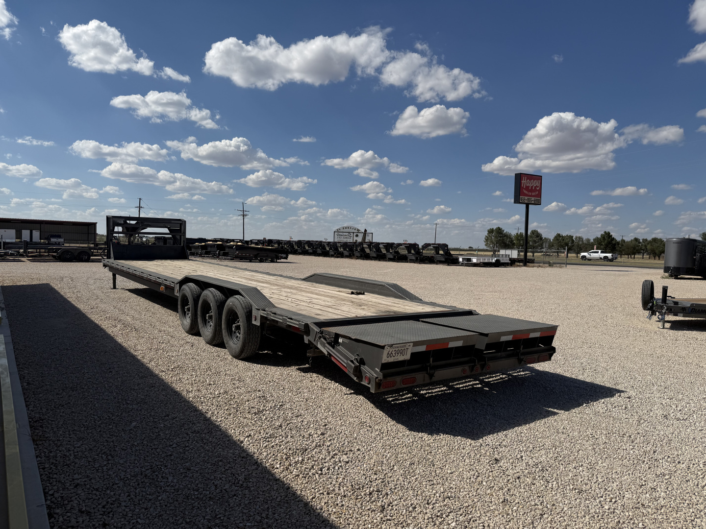 Used 2023 East Texas Trailers 102"x40' GN 3 Axle Equipment Trailer w/ Monster Ramps