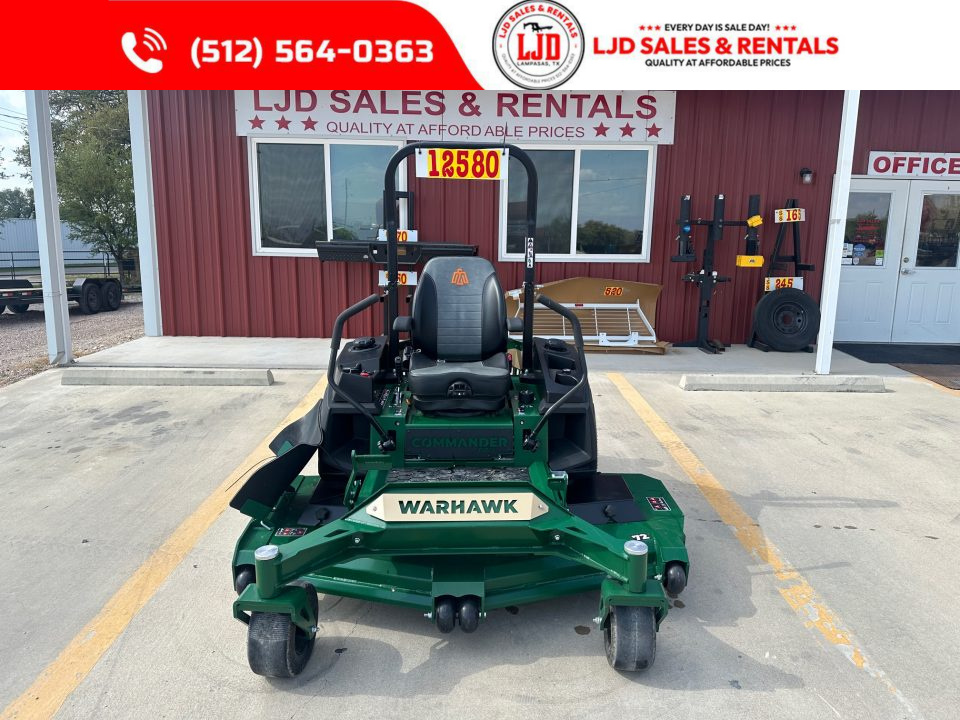 New 2025 Warhawk - COMMANDER PRO 72" KOHLER Lawn Mower