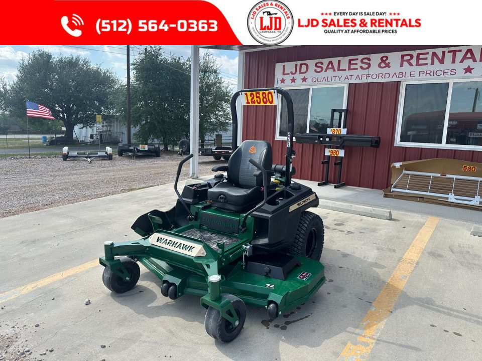New 2025 Warhawk - COMMANDER PRO 72" KOHLER Lawn Mower