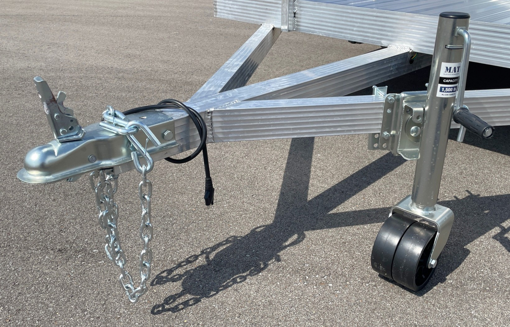 New Cherokee 76"x 10' Aluminum Single Axle Utility Trailer: 3500 GVWR , Ramp Gate