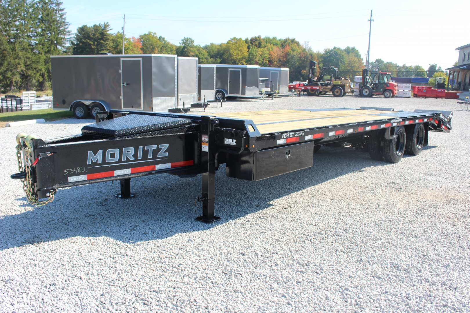 New 2026 Moritz FDPH DT 22' + 5' - Pintle Ring Deckover Equipment Trailer - 40000# GVW