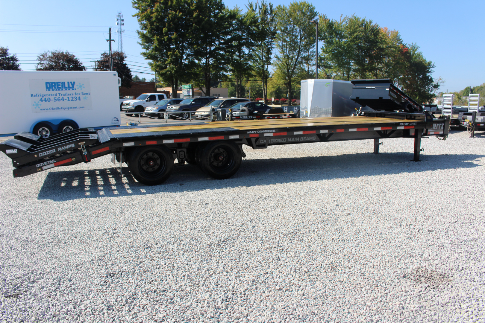 New 2026 Moritz FDPH DT 22' + 5' - Pintle Ring Deckover Equipment Trailer - 40000# GVW