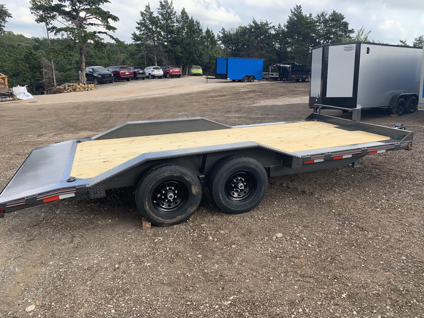 New 2026 Coffee Creek MFG 102”x18’ Tandem Axles Car Hauler-7K Axles