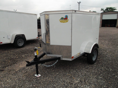 New 2026 Covered Wagon Trailers 4x6 Cargo Trailer / Enclosed Trailer / LEDs / Radials / 1 Piece Roof / Semi-Screwless Exterior / Bed Lined Frame and Tongue