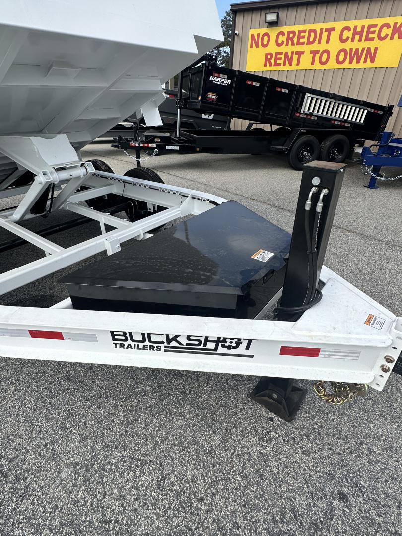 New 2026 BUCKSHOT 7X12 14K DUMP TRAILER 3' WALLS WITH SPARE TIRE AND HYDRAULIC JACKS