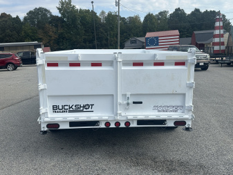 New 2026 BUCKSHOT 7X12 14K DUMP TRAILER 3' WALLS WITH SPARE TIRE AND HYDRAULIC JACKS
