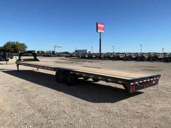 New 2026 PJ 102"x40' GN Low-Pro Flatbed w/ Singles - LX