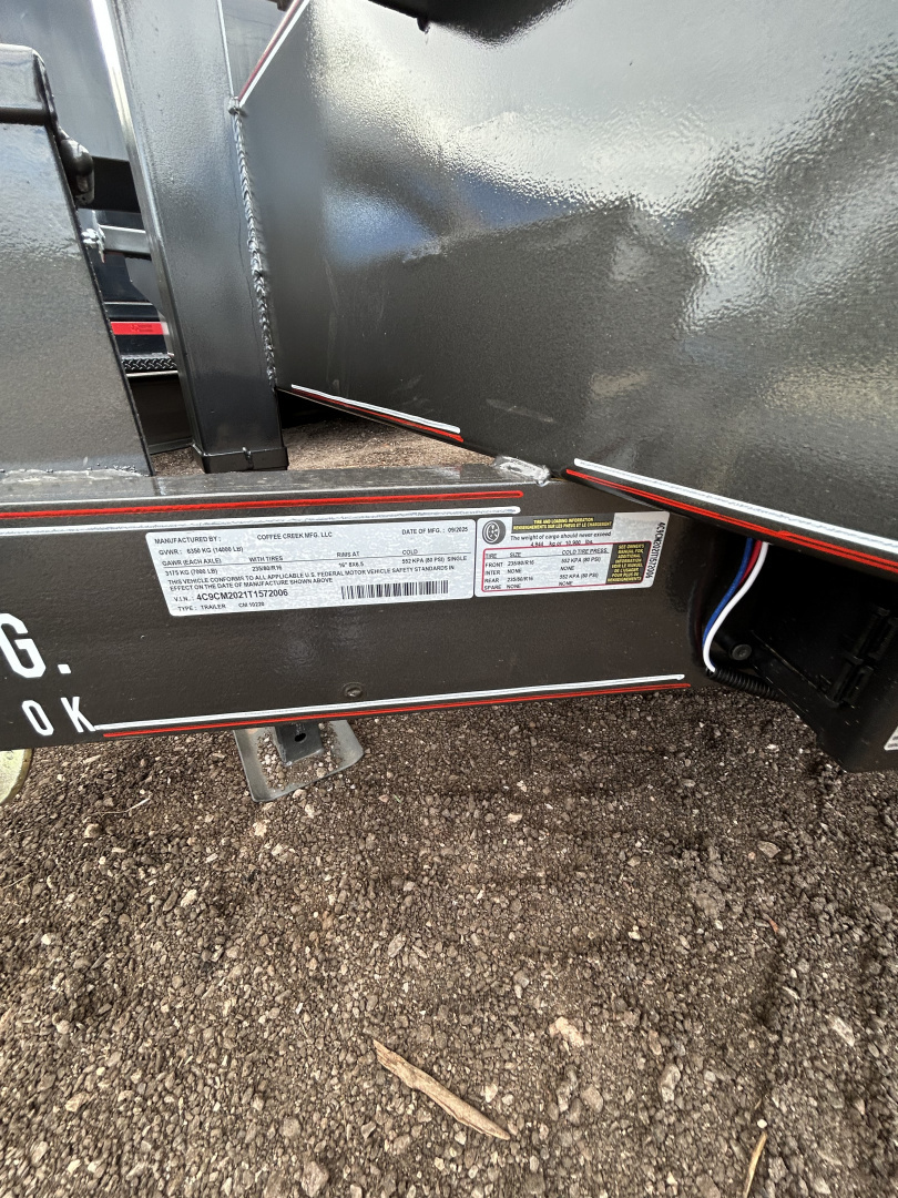 New 2026 Coffee Creek MFG 102”x20’ Tandem Axles Car Hauler-7K Axles