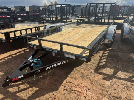 New 2026 PJ Trailer UK 7 X 14 TA Utility Trailer- 77  wide deck- Side Load Ramps
