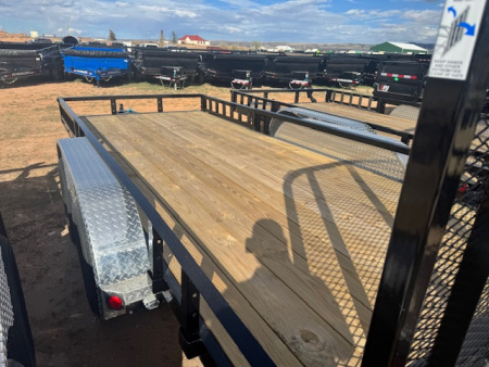 New 2026 PJ Trailer UK 7 X 14 TA Utility Trailer- 77" wide deck- Side Load Ramps