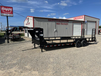 New 2026 PJ 83 x20' Gooseneck Angle Pipetop Trailer – P8