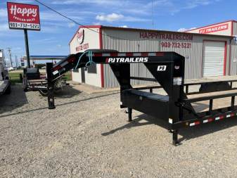 New 2026 PJ 83"x20' Gooseneck Angle Pipetop Trailer – P8