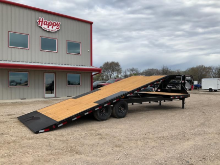New 2026 PJ 102"x28' Gooseneck Deckover Hydraulic Tilt Trailer – T8