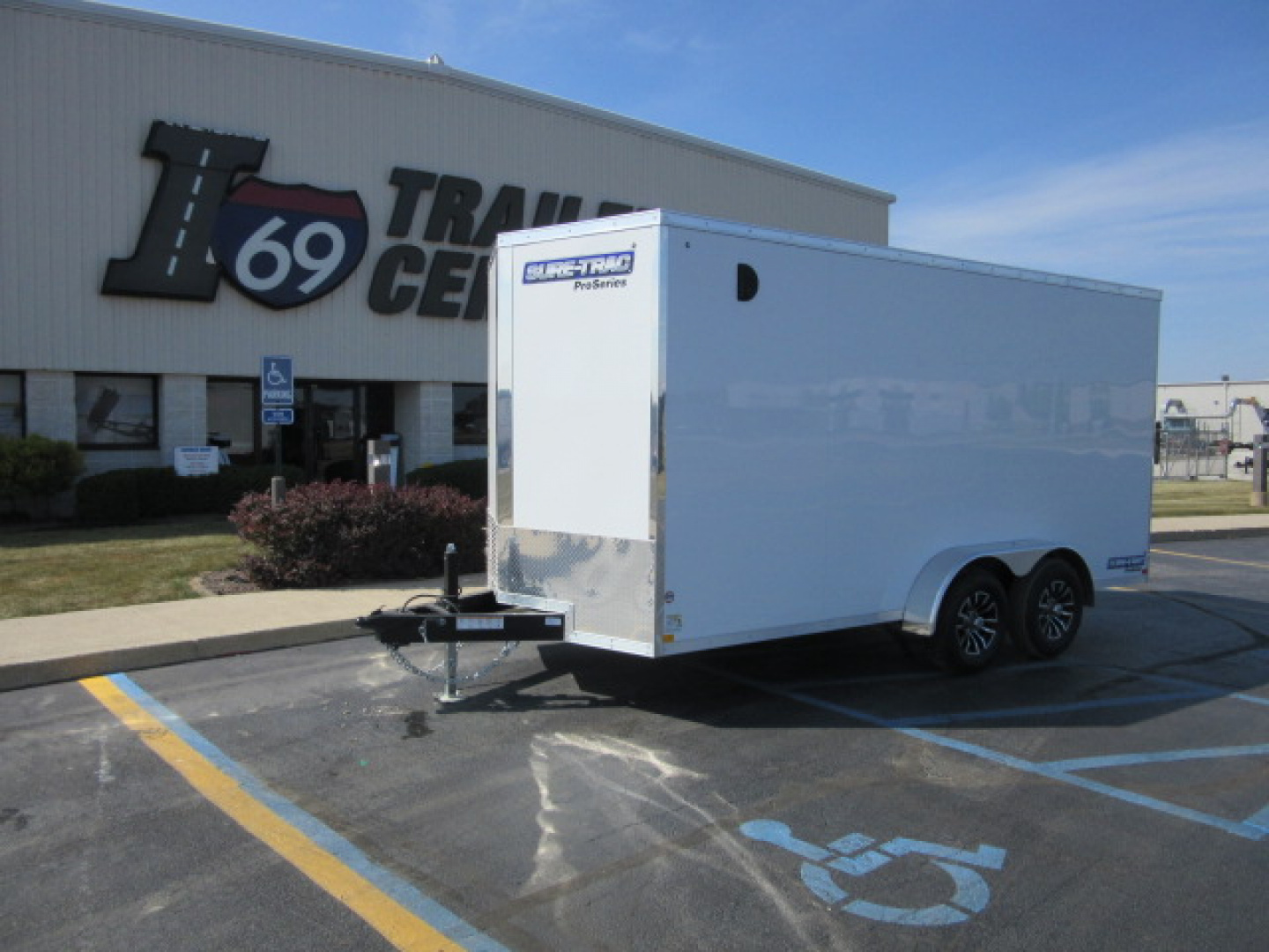 New 2026 Sure-Trac 7 x 16 Pro Series STW8416TA-100 Cargo / Enclosed Trailer 10K / 6-inch Additional Height / Double Side Doors / Spare Tire