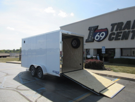 New 2026 Sure-Trac 7 x 16 Pro Series STW8416TA-100 Cargo / Enclosed Trailer 10K / 6-inch Additional Height / Double Side Doors / Spare Tire